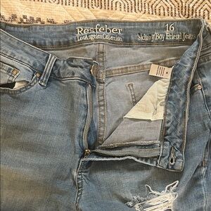 Blue Skinny Boyfriend Jeans